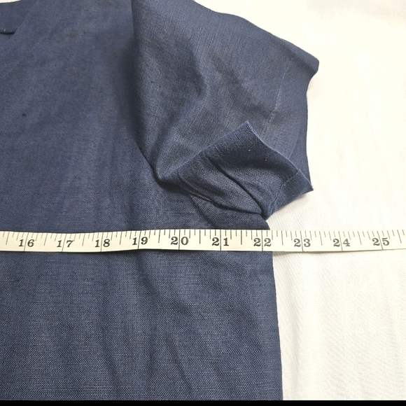 Maggy London Linen Rayon Blue 2 pc Jacket Career Work Maxi Versatile Dress 14 - Picture 12 of 16